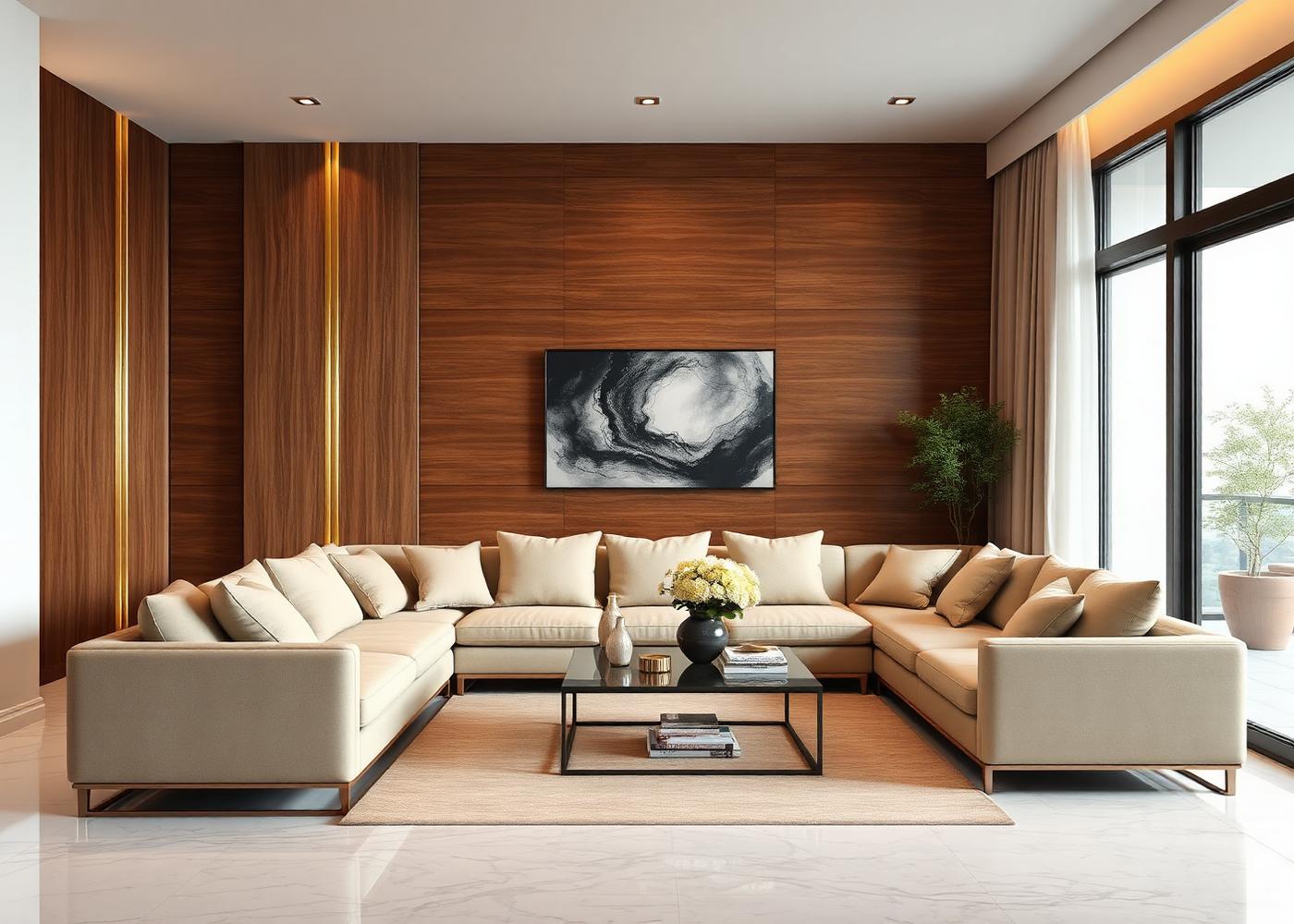 Living Rooms — Panelled living room, Kurnool